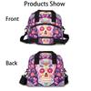 Insulated Lunch Bag Women Men Skull Floral Pattern Large Reusable Lunch Box Leakproof Lunch Tote Bag Cooler Bag with Adjustable Shoulder Strap Travel Picnic Work Beach view 3