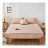 OBONG Luxury King Fitted Sheets 100% Cotton Premium Comfortable Cooling Washable Bottom Sheet Extra Deep Pocket Easy Fit Bedspread Fits 11" Mattress (Color : B, Size : 120x200cm+25cm) view 1