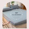 OBONG Luxury King Fitted Sheets 100% Cotton Premium Comfortable Cooling Washable Bottom Sheet Extra Deep Pocket Easy Fit Bedspread Fits 11" Mattress (Color : B, Size : 120x200cm+25cm) view 3