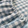 OBONG Luxury King Fitted Sheets 100% Cotton Premium Comfortable Cooling Washable Bottom Sheet Extra Deep Pocket Easy Fit Bedspread Fits 11" Mattress (Color : B, Size : 120x200cm+25cm) view 4