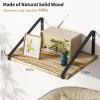 Fixwal 16.5 X 12 X 0.6in Floating Shelves, Rustic Wood Large Wall Mounted Shelves for Decor Storage for Bedroom, Living Room, Kitchen, Bathroom and Office Storage view 3