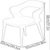 REROM PU Leather Dining Chair Set of 2,Modern Kitchen Living Room Lounge Counter Chairs Ergonomic Seat Sturdy Carbon Steel Metal Legs Chairs (Color : Orange, Size : 80 * 52 * 50cm) view 3