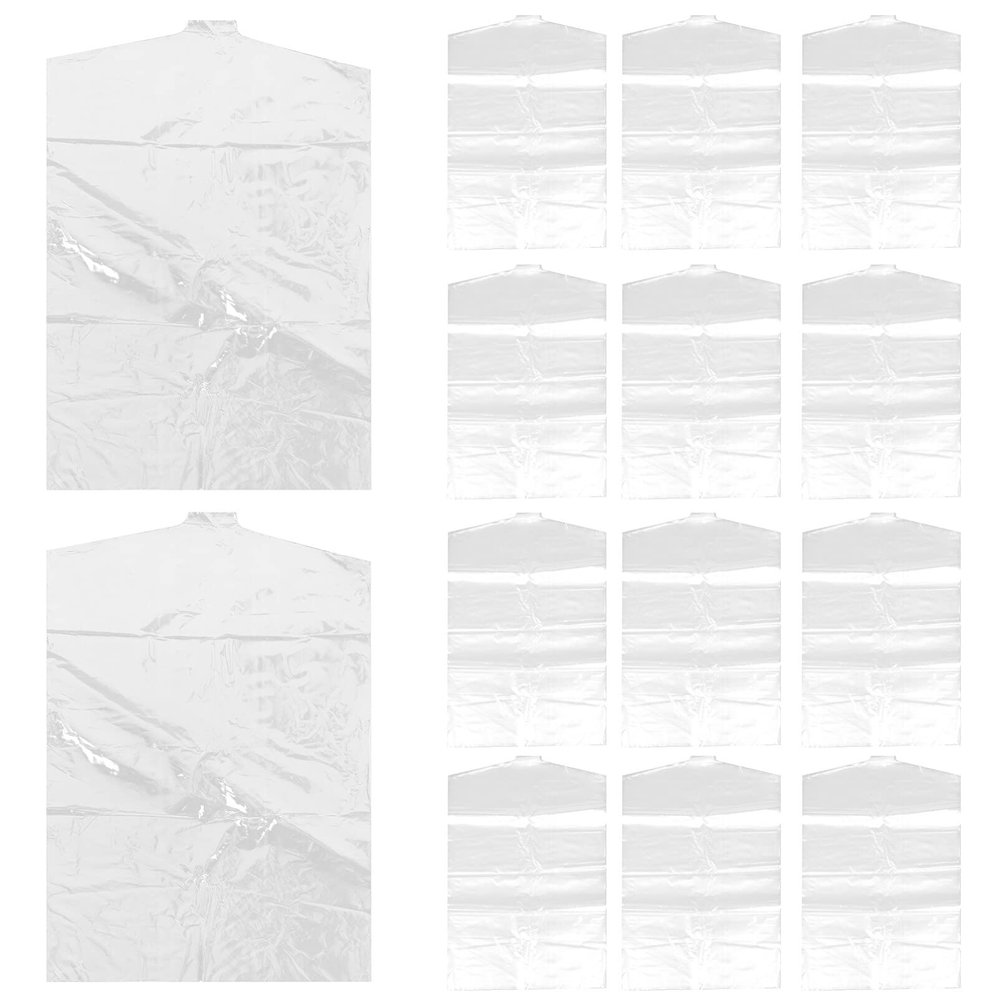 50pcs Boy Girl Clothing Dust Transparent Hanging Bags for Dry Cleaning Storage Lightweight Garment Bags for Suits Coats for Shops Home Use
