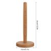 TITA-DONG Wood Paper Towel Holder, Farmhouse Paper Towel Roll Stand, Countertop Vertical Tissue Holder Rack Paper Towel Stand for Kitchen Living Room Bedroom Home Decoration(#1) view 2