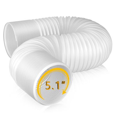 Angooni Universal Air Conditioner Exhaust Vent Hose - 5.1 inch Diameter, 80" Length, Clockwise Thread AC Hose Replacement for Honeywell, Whynter, Frigidaire, LG, Delonghi Toshiba, Delonghi, JHS