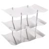 3 Tier Stackable Wine Rack Freestanding,Floor Metal Wine Rack,3 Tier Stainless Steel Wine Rack Freestanding Wavy Wine Holder Display Shelf Kitchen Accessories view 3