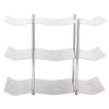 3 Tier Stackable Wine Rack Freestanding,Floor Metal Wine Rack,3 Tier Stainless Steel Wine Rack Freestanding Wavy Wine Holder Display Shelf Kitchen Accessories view 4