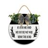 11x11 In As for Me and My House We Will Serve The Lord Sign,Bible Verse Sign,Rustic Wooden Hanging Plaque Farmhouse Home Decoration,Round Wooden Plaque Wreaths for Home Outdoor Indoor view 1