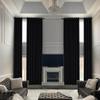 Fcosie 192 Inches Long Blackout Curtains - Extra Long Drapes for High Ceiling - Grommet Thermal Insulated Room Darkening Curtains - Triple Weave Drapery Draperies, Black, 52" W by 192" L, 1 Panel view 1