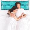 Body Pillow Cover with Zipper Dolphin Turquoise Wave Long Body Pillow Pillowcase Soft Cozy Full Body Pillow Case Cover for Adults 21x54 Inches view 2