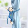 Home Decor Cute Cartoon Animal Curtain Tiebacks 2 Pack Soft Curtain Holdbacks for Kids' Room, Window Curtain Tiebacks Holder, Curtain Tie for Drapery, Curtain Buckle Fastener (Turtle, Monkey) view 3