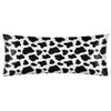 Animal Cow Print Long Pillow Case Cover Black White Body Pillow Cases for Adult 21x54 Summer Cooling Satin Body Pillow Pillowcase with Zipper view 1