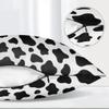 Animal Cow Print Long Pillow Case Cover Black White Body Pillow Cases for Adult 21x54 Summer Cooling Satin Body Pillow Pillowcase with Zipper view 3