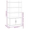CUMYZO Highboard White 31.5"x15.7"x60.2" Engineered Wood White 29.2kg/64.24Ib view 2