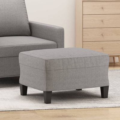 CUMYZO Footstool Light Gray 23.6"x19.7"x16.1" Fabric Gray 5.65kg/12.43Ib