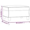 CUMYZO Footstool Light Gray 23.6"x19.7"x16.1" Fabric Gray 5.65kg/12.43Ib view 2