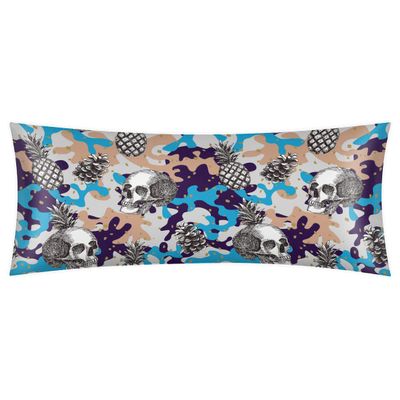 Camouflage Skull Pillow Case for Body Pillow Pineapple Body Pillow Cases Covers Breathable Soft Long Body Pillow Pillowcase with Zipper 21x54