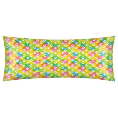 Body Pillow Cover with Zipper Petl Paw Rainbow Watercolor Long Body Pillow Pillowcase Soft Cozy Full Body Pillow Case Cover for Adults 21x54 Inches