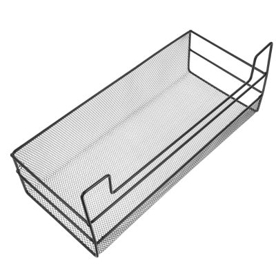 Hemoton Metal Wall Storage Basket Organizer for Dormitory Capacity Easy Install Wire Basket for Kitchen Bathroom and Sundries Storage