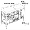 ALDEPO Shoe Cabinet Storage Bench End of Bed Bench Living Room Metal Frame, Cotton and Linen Shoe Changing Stool Bedroom Entrance, Frame with Cushion (Size : 100 * 32 * 47cm) view 3