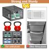 caktraie 10 Pack Thicken Shoe Organizer Stackable,Upgraded Sturdy Shoe Storage Box with Magnetic Door,Shoe Containers For Sneaker Display,Hat Organizer,Black view 2