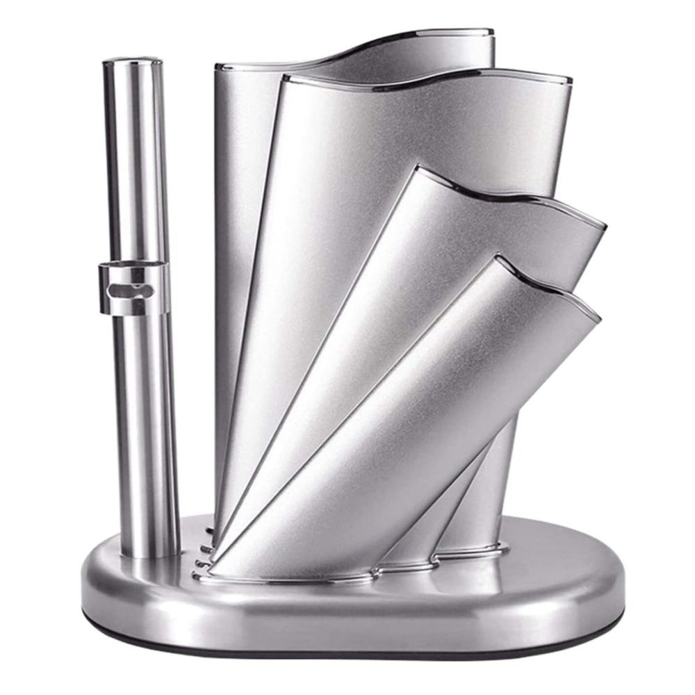 Knife Block Household Knife Storage Rack Stainless Steel Knife Holder Multifunctional Metal Kitchenware for Kitchen