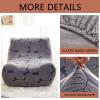 ZSDCGC Jacquard Lazy Floor Sofa Slipcover with Elastic Bottom Washable Armless Lounge Chaise Slipcover Furniture Protector for Living Room Bedroom (Color : D) view 3
