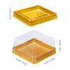 DOITOOL Plastic Blister Egg Yolk Crisp Box 2.22 Inch Square Bakery Box with Clear Lid for Moon Cake Pastries Food Storage view 4