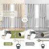 TANGWIN White Farmhouse Curtain Rods for Windows:66-120" Heavy Duty Adjustable Curtain Rod for Bedroom Living Room,Boho Decorative Rustic Drapery Rods with Vintage Coastal Texture Finial,Antique White view 3