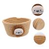 BUGUUYO 1Pc Cotton Rope Woven Storage Basket Stylish Tabletop Organizer for Sundries for Home Office Bathroom and Nursery view 2