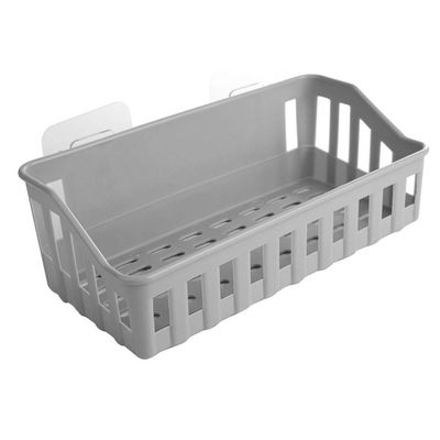 Cyrank Shower Caddy, Self Adhesive Bathroom Shower Shelf Basket Wall Mounted No Drilling Shower Organizer Floating Shelf for Sponge Shampoo(Grey)
