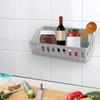 Cyrank Shower Caddy, Self Adhesive Bathroom Shower Shelf Basket Wall Mounted No Drilling Shower Organizer Floating Shelf for Sponge Shampoo(Grey) view 2