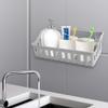 Cyrank Shower Caddy, Self Adhesive Bathroom Shower Shelf Basket Wall Mounted No Drilling Shower Organizer Floating Shelf for Sponge Shampoo(Grey) view 3