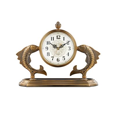 Desk Clock Desk Clock Living Room Home Chinese Desktop Clock Table Clock Table Decoration Bedroom Mute Retro Grand Clock Suitable Home Bedroom Decor (Color : B)