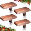 Zhengmy Christmas Stocking Holders for Mantle Weighted Stocking Holder Fireplace Hangers for Xmas Holiday Party Decoration(Stainless Steel,Red Bronze,4 Pcs) view 1