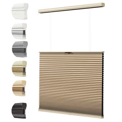 Persilux Blackout Blinds for Windows Cellular Cordless Shades, Accordion Honeycomb Window Blinds, Window Shades for Home, Top Down Bottom Up Thermal Insulated Cellular Blinds (66" W x 54" H, Beige)