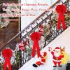 Kigeli Large Christmas Bow 10"x 26" Handmade Big Red Velvet Ribbon Outside Christmas Wreath Bow Christmas Tree Topper Ornament Bow for Indoor Outdoor Xmas Home Cabinet Decoration(12 Pcs) view 2