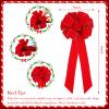 Kigeli Large Christmas Bow 10"x 26" Handmade Big Red Velvet Ribbon Outside Christmas Wreath Bow Christmas Tree Topper Ornament Bow for Indoor Outdoor Xmas Home Cabinet Decoration(12 Pcs) view 3