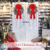 Kigeli Large Christmas Bow 10"x 26" Handmade Big Red Velvet Ribbon Outside Christmas Wreath Bow Christmas Tree Topper Ornament Bow for Indoor Outdoor Xmas Home Cabinet Decoration(12 Pcs) view 4