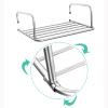 Collapsible Wall Mounted Hanger Stainless Steel Hanging Drying Rack Space Saver Folding Organizer Drying Rack Portable Clothes Drying Rack for Balcony Railings Windowsill Drying Socks ( Size : 70*38*1 view 2
