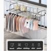 Collapsible Wall Mounted Hanger Stainless Steel Hanging Drying Rack Space Saver Folding Organizer Drying Rack Portable Clothes Drying Rack for Balcony Railings Windowsill Drying Socks ( Size : 70*38*1 view 3