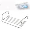 Collapsible Wall Mounted Hanger Stainless Steel Hanging Drying Rack Space Saver Folding Organizer Drying Rack Portable Clothes Drying Rack for Balcony Railings Windowsill Drying Socks ( Size : 50*38*1 view 1