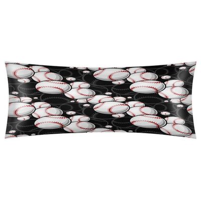 Baseball Black White Pillow Case for Body Pillow Baseball Body Pillow Cases Covers Breathable Soft Long Body Pillow Pillowcase with Zipper 21x54