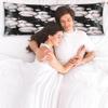 Baseball Black White Pillow Case for Body Pillow Baseball Body Pillow Cases Covers Breathable Soft Long Body Pillow Pillowcase with Zipper 21x54 view 2