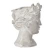 T2 Concept D6X9 Classical Bust Visage Cement Floral Vase Planter Unique Accent Piece with Industrial Elements for Backyard Shelf Balcony Front Yard Entrance view 2
