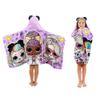 Franco LOL Surprise Kids Purple Queen Bath Beach Hooded Towel 24 in x 50 in view 2