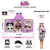Franco LOL Surprise Kids Purple Queen Bath Beach Hooded Towel 24 in x 50 in view 4