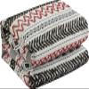 Startford Park Striped California King Comforter Set, 7 Piece,Black & Red, Jacquard & Clip Geometric All Season Premium Bedding Set view 3