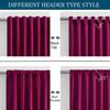PRIMROSE Hot Pink Velvet Curtains 120 inch Long for Living Room,Set of 2 Panels Blackout Rod Pocket Back Tab Window Treatment Room Darkening Heavy Decorative Curtains Drapes for Bedroom view 2