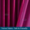 PRIMROSE Hot Pink Velvet Curtains 120 inch Long for Living Room,Set of 2 Panels Blackout Rod Pocket Back Tab Window Treatment Room Darkening Heavy Decorative Curtains Drapes for Bedroom view 4